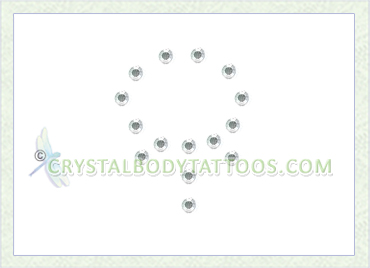 Swarovski Crystal AB Oval with Accents Crystal Body Tattoo