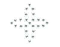 Swarovski Crystal AB Cross Crystal Body Tattoo - CLEARANCE