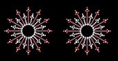 Pair of 'Nova' Self Adhesive Stick-on Rhinestone Pasties/Belly Jewels