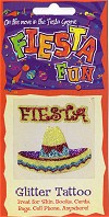 Fiesta and Sombrero Glitter Tattoo