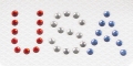 Swarovski Red, White and Blue USA Crystal Body Tattoo
