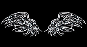 Angel Wings Self Adhesive Stick-on Rhinestone Body Art