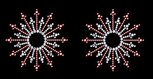 Pair of 'Nova' Self Adhesive Stick-on Rhinestone Pasties/Belly Jewels