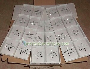 Swarovski Clear Star Crystal Body Tattoo - Box of 400!