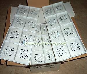 Swarovski Clear Rounded Butterfly Crystal Body Tattoo - Box of 400!