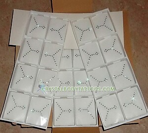 Swarovski Clear V Drop Crystal Body Tattoo - Box of 400!