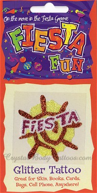 Fiesta with Sun Glitter Tattoo