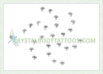 Swarovski Clear Pinwheel Crystal Body Tattoo