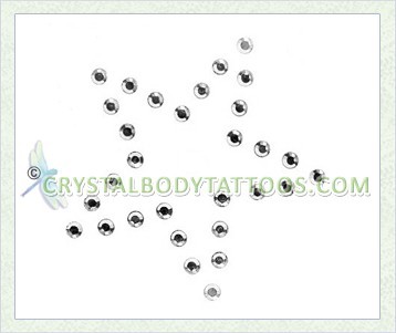 Swarovski Clear Star Crystal Body Tattoo - Box of 400!