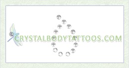 Swarovski Clear Teardrop with Small Crystals Crystal Body Tattoo