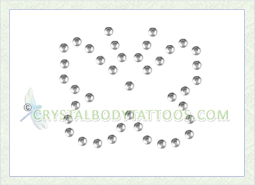 Swarovski Clear Rounded Butterfly Crystal Body Tattoo