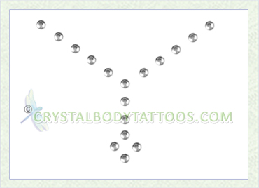 Swarovski Clear V Drop Crystal Body Tattoo - Box of 400!