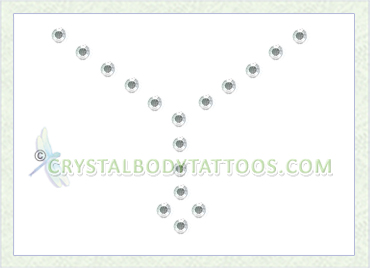 Swarovski Crystal AB V Drop Crystal Body Tattoo