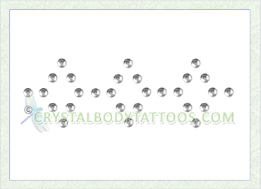 Swarovski Clear 3 Diamonds Crystal Body Tattoo