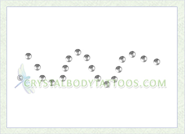 Swarovski Clear Wavy Crystal Body Tattoo - Box of 400!