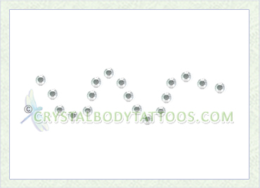 Swarovski Crystal AB Wavy Crystal Body Tattoo