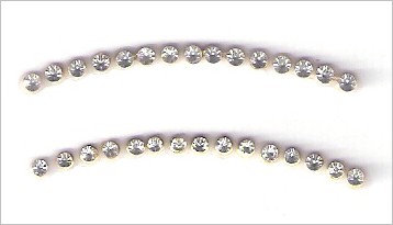 Set of 2 Rhinestone Eyelid/Eyebrow Crystals - 8 Colors Available