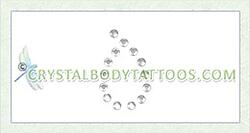 Swarovski Clear Teardrop with Small Crystals Crystal Body Tattoo