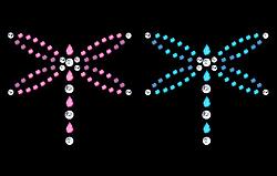 Dragonfly Self Adhesive Stick-on Rhinestone Body Art