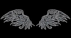 Angel Wings Self Adhesive Stick-on Rhinestone Body Art