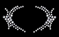 Illusion Self Adhesive Stick-on Rhinestone Eye Jewelry