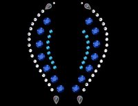 Fantasy Sapphire Self Adhesive Stick-on Rhinestone Eye Jewelry 
