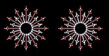 Pair of 'Nova' Self Adhesive Stick-on Rhinestone Pasties/Belly Jewels