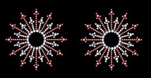 Pair of 'Nova' Self Adhesive Stick-on Rhinestone Pasties/Belly Jewels