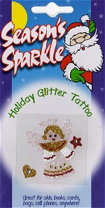 Angel Holiday Glitter and Crystal Tattoo