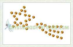 Swarovski Topaz Shooting Star Crystal Body Tattoo