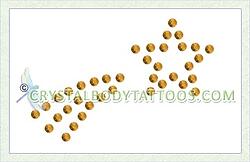 Swarovski Topaz Shooting Star Crystal Body Tattoo
