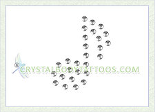 Swarovski Clear Music Note Crystal Body Tattoo