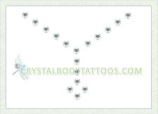 Swarovski Crystal AB V Drop Crystal Body Tattoo