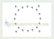 Swarovski Clear Round Navel Ring Crystal Body Tattoo