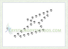 Swarovski Clear Lightning Bolt Crystal Body Tattoo