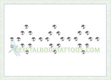 Swarovski Clear 3 Diamonds Crystal Body Tattoo