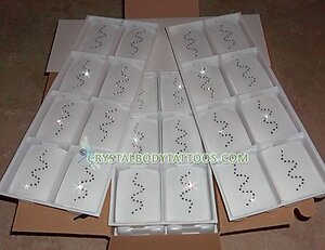 Swarovski Clear Wavy Crystal Body Tattoo - Box of 400!