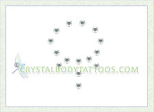 Swarovski Crystal AB Oval with Accents Crystal Body Tattoo