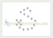 Swarovski Clear Abstract Crystal Body Tattoo