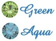 Swarovski Aqua/Green 4 Small Flowers Crystal Tattoo